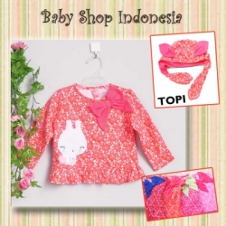 jaket bayi murah jaket anak perempuan murah jaket anak cantik bunny oranye  large